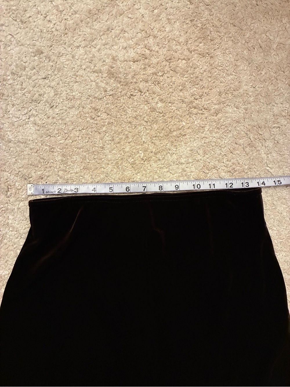 Vintage GAP Brown Velvet Maxi Skirt M Stretch Y2K 90s - Picture 2 of 4